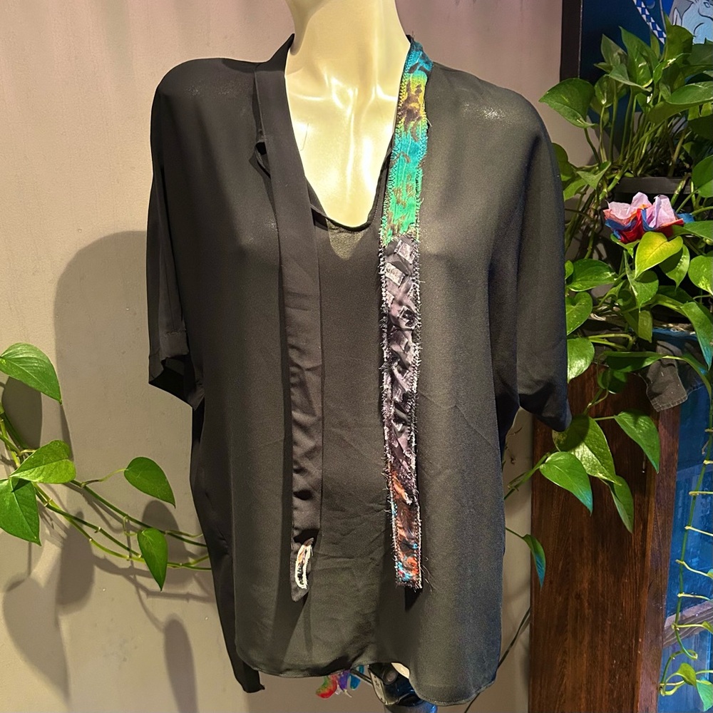 *One-Of-A-Kind* Sheer Black Blouse